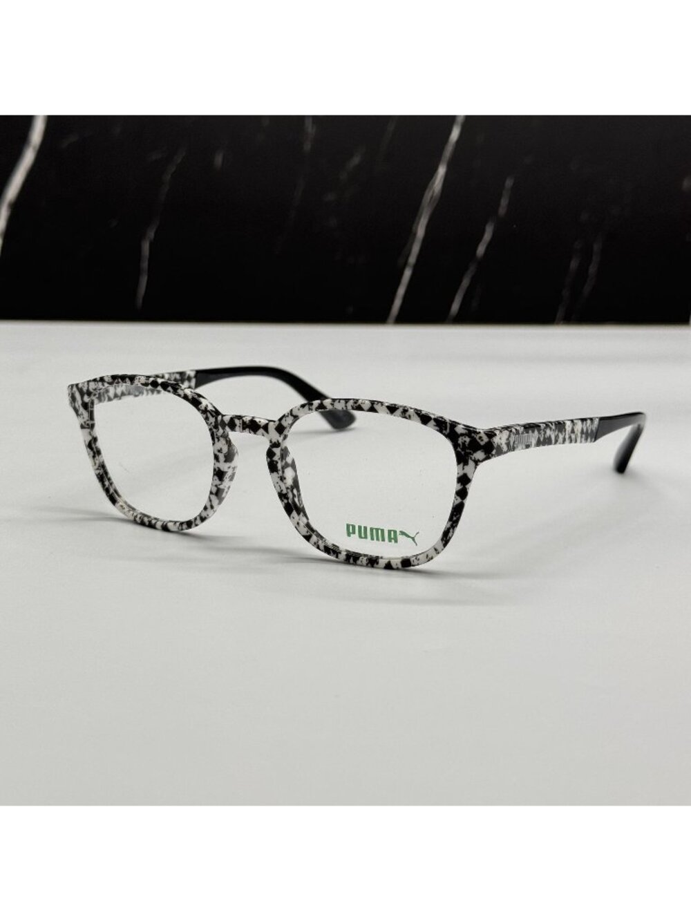 Puma PU0118O 001 Black White Kids Eyeglasses NEW